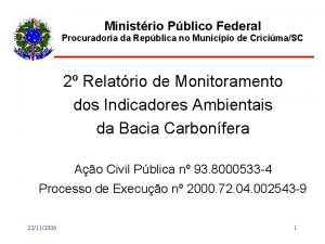 Ministrio Pblico Federal Procuradoria da Repblica no Municpio