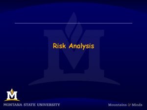 Risk Analysis Risk Management References T Lister Risk