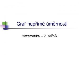 Graf nepm mrnosti Matematika 7 ronk Nepm mrnost