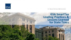 U S General Services Administration GSA Smart Tax