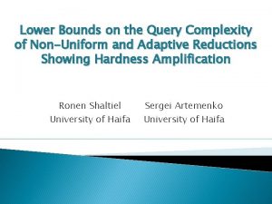 Lower Bounds on the Query Complexity of NonUniform