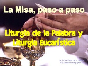 La Misa paso a paso Liturgia de la