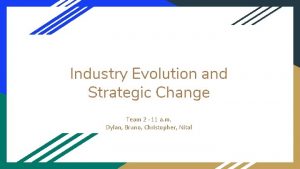 Industry Evolution and Strategic Change Team 2 11
