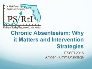 Chronic Absenteeism Why it Matters and Intervention Strategies