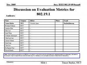 doc IEEE 802 19 090 xxxr 0 Dec