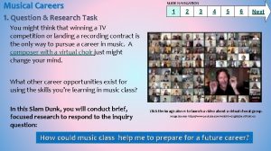 Musical Careers 1 Question Research Task SLIDE NAVIGATION