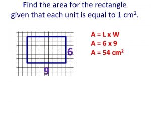 Find the area for the rectangle given that