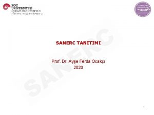 SANERC TANITIMI Prof Dr Aye Ferda Ocak 2020