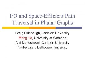 IO and SpaceEfficient Path Traversal in Planar Graphs