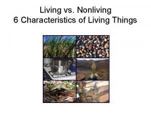 Living vs Nonliving 6 Characteristics of Living Things