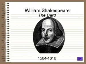 William Shakespeare The Bard 1564 1616 Childhood Born