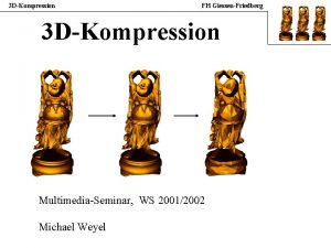 3 DKompression FH GiessenFriedberg 3 DKompression MultimediaSeminar WS