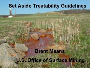 Set Aside Treatability Guidelines Brent Means U S