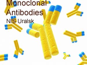 Monoclonal Antibodies NIS Uralsk Medical use of Antibodies