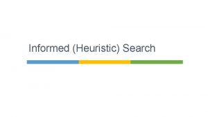 Informed Heuristic Search Informed Heuristic Search Pencarian buta