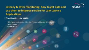 Latency Jitter monitoring how to get data and