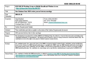 IEEE C 802 20 0448 Project IEEE 802