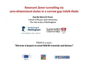 Resonant Zener tunnelling via zerodimensional states in a