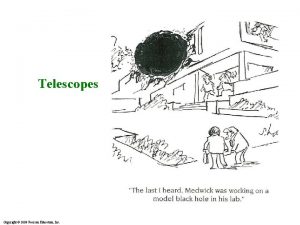 Telescopes Copyright 2009 Pearson Education Inc Telescopes Refracting