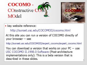 COCOMO COnstructive COst CO CO MOdel MO key