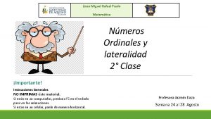Liceo Miguel Rafael Prado Matemtica Nmeros Ordinales y