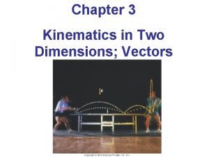 Chapter 3 Kinematics in Two Dimensions Vectors Units