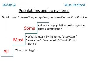 Miss Radford 200612 Populations and ecosystems WAL about