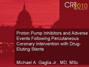 Proton Pump Inhibitors and Adverse Events Following Percutaneous