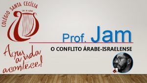 Prof Jam O CONFLITO RABEISRAELENSE Oriente Medio A