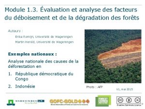 Module 1 3 valuation et analyse des facteurs