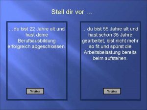 Stell dir vor du bist 22 Jahre alt