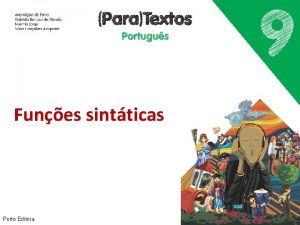 Funes sintticas Porto Editora Funes sintticas ao nvel