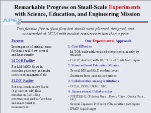 Remarkable Progress on SmallScale Experiments with Science Education