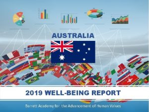 AUSTRALIA 2019 WELLBEING REPORT 2019 Barrett Academy for