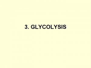 3 GLYCOLYSIS Glycolysis or Embden Meyerhoff pathway is