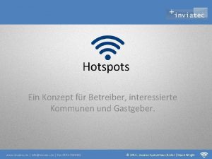 Hotspots Ein Konzept fr Betreiber interessierte Kommunen und