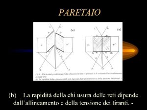 PARETAIO b La rapidit della chi usura delle