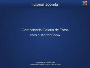 Tutorial Joomla Gerenciando Galeria de Fotos com o