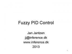 Fuzzy PID Control Jantzen jjinference dk www inference