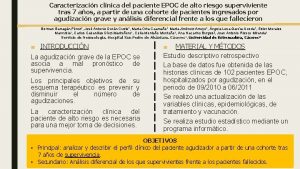 Caracterizacin clnica del paciente EPOC de alto riesgo