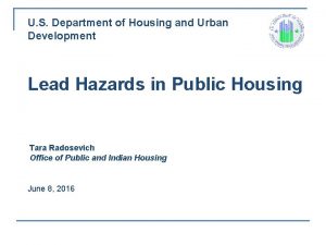 U S Department of Housing and Urban Development