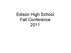 Edison High School Fall Conference 2011 Security Council