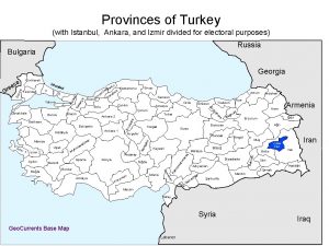 Provinces of Turkey with Istanbul Ankara and Izmir