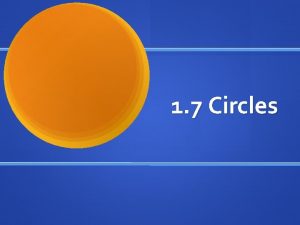 1 7 Circles 1 7 Circles Learning Intentions