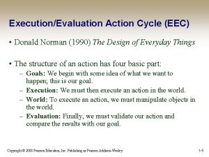 ExecutionEvaluation Action Cycle EEC Donald Norman 1990 The