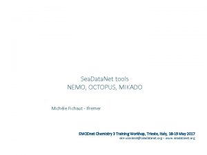 Sea Data Net tools NEMO OCTOPUS MIKADO Michle