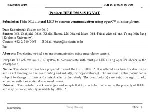 November 2019 September 2019 DCN IEEE 15 19