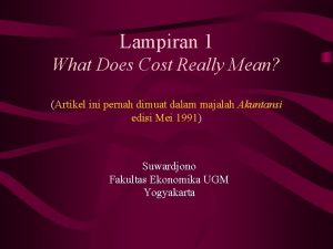 Lampiran 1 What Does Cost Really Mean Artikel