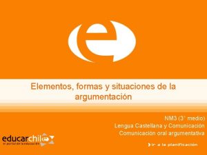 Elementos formas y situaciones de la argumentacin NM