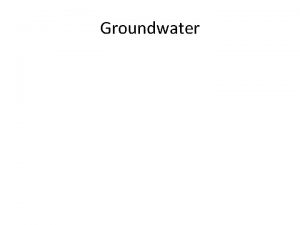 Groundwater Water Cycle Fill in Your Water Cycle